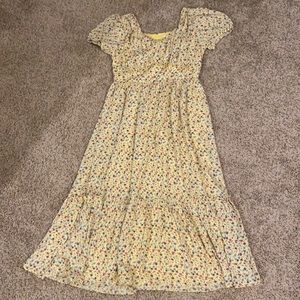 Yellow floral dress